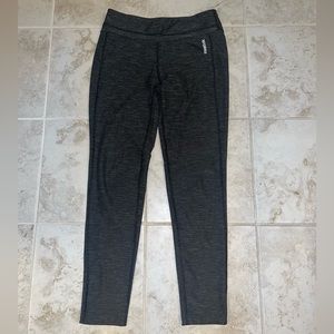 REEBOK thin striped leggings, Color: Black/Grey, Size: M